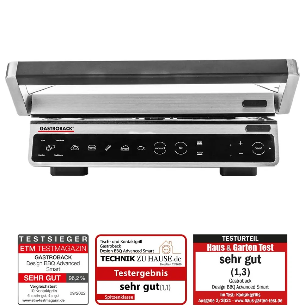 Kontakt-, Elektro- & Tischgrill*GASTROBACK Design BBQ Advanced Smart