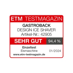 Eismaschine & Ice Shaver*GASTROBACK Design Ice Shaver Slushy & Ice Cream