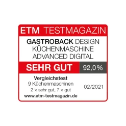 Küchenmaschine*GASTROBACK Design Küchenmaschine Advanced Digital inkl. Pasta