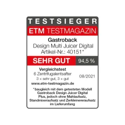 Entsafter & Slow Juicer*GASTROBACK Design Multi Juicer Digital