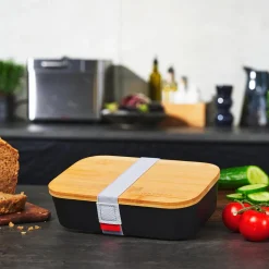 Home*GASTROBACK Lunchbox schwarz, mit Bambusdeckel