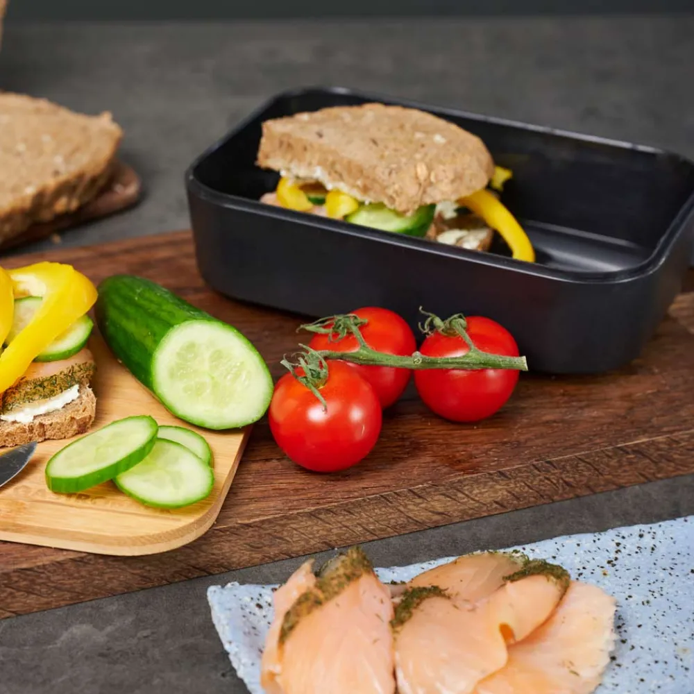 Home*GASTROBACK Lunchbox schwarz, mit Bambusdeckel