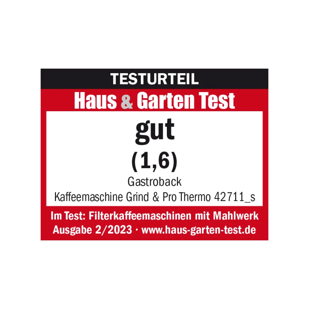 Filterkaffeemaschinen*GASTROBACK Kaffeemaschine Grind & Brew Pro Thermo