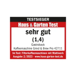 Filterkaffeemaschinen*GASTROBACK Kaffeemaschine Grind & Brew Pro